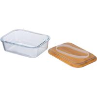 Glass lunchbox with bamboo lid