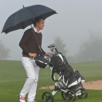 Golf umbrella with windscreen