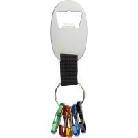 Keychain with bottle opener and 5 mini snap hooks