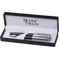 Mark Twain writing set with ball pen and rollerball pen