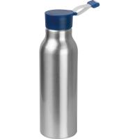 Metal drinking bottle with silicone lid