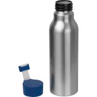 Metal drinking bottle with silicone lid