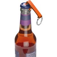 Metal keyring with bottle and can opener