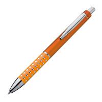 Plastic ball pen with sparkling dot grip zone