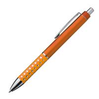 Plastic ball pen with sparkling dot grip zone