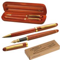 Rosewood pen set in case