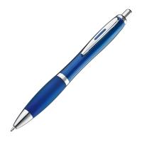 Transparent ball pen with rubber grip