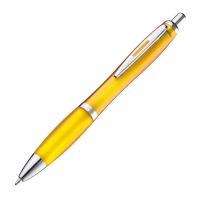 Transparent ball pen with rubber grip