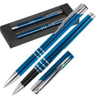 Writing set with ball pen and rollerball pen