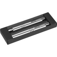 Writing set with ball pen and rollerball pen