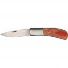 Folding knife with wooden handle