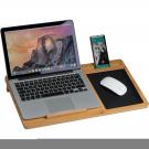 Laptop tray with mousepad and mobile phone holder
