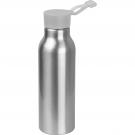 Metal drinking bottle with silicone lid