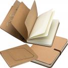 Notebook with brown rubber band. 120 sheets