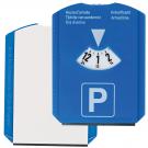 Parking disc with ice scraper