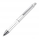 Plastic ball pen with sparkling dot grip zone