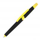 Plastic ballpen with highlighter and touch function