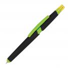 Plastic ballpen with highlighter and touch function