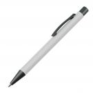 Plastic ballpoint pen with metal clip