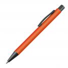 Plastic ballpoint pen with metal clip