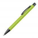 Plastic ballpoint pen with metal clip