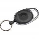 Retractable keyring with carabiner