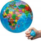 Squeeze ball in globe shape