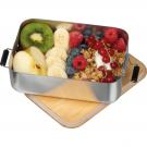 stainless steel lunchbox with bamboo lid