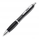 Transparent ball pen with rubber grip