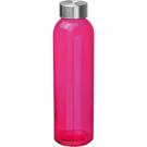 Transparent drinking bottle with grey lid