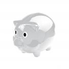 Transparent piggy bank
