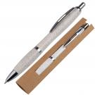 Wheat straw ballpen with silver applications