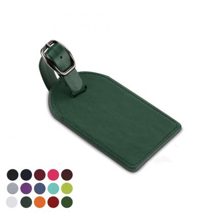 Large Bag Tag in Belluno, a vegan coloured leatherette with a subtle grain.