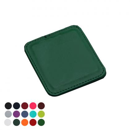 Deluxe Square Coaster  in Belluno, a vegan coloured leatherette with a subtle grain.