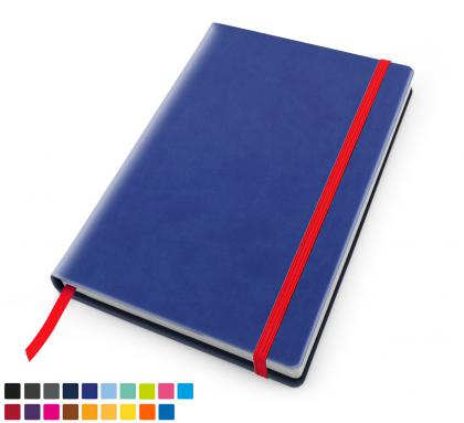 Torino Vegan soft Touch Casebound Notebook with Elastic Strap