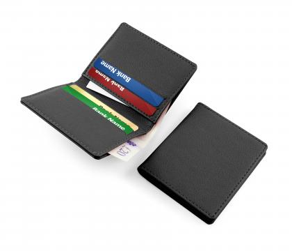 Black Slim Wallet in recycled Como.