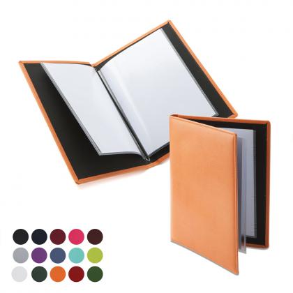 A5 Wine List or Menu Holder in Belluno, a vegan coloured leatherette with a subtle grain.