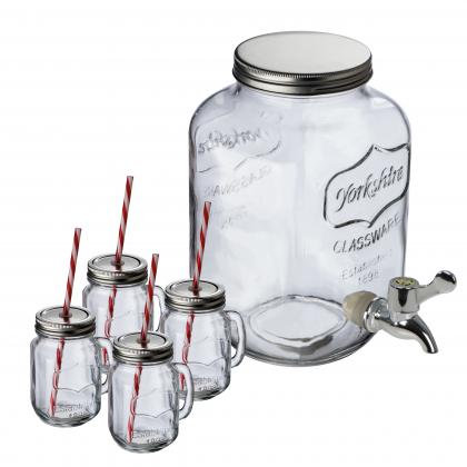 Glass dispenser with 4 jugs Braga