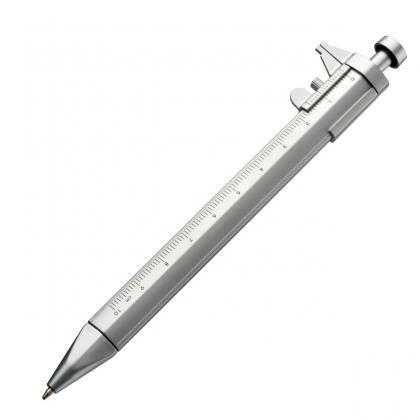 Plastic Ball pen with sliding calliper Prescot