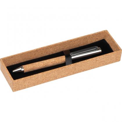 Twist-ballpen metal and cork Lillehammer