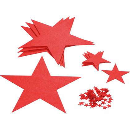 Star set made of felt Karlstad