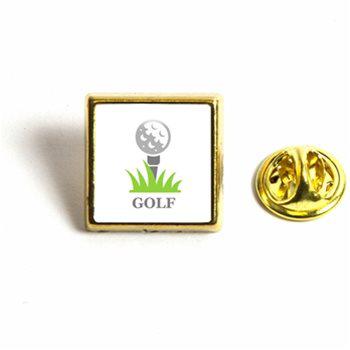 Square Metal Pin Badge