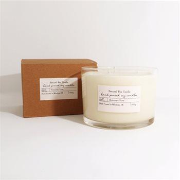 Large 3 Wick Natural Plant Wax Candle in Recycled Glass Jar