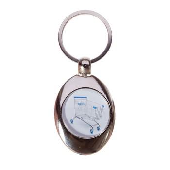 Metal trolley coin keyring