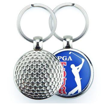 Metal Golf Ball Keyring