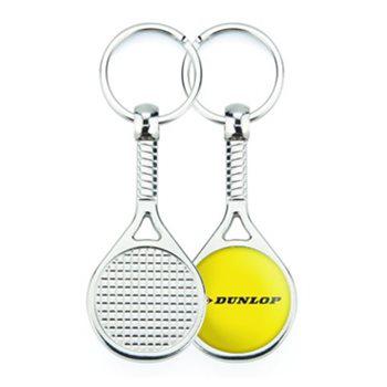 Metal Tennis Racket Keyring