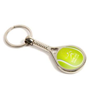 Metal Tennis Racket Keyring