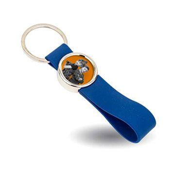 Metal Keyring with Silicone Loop