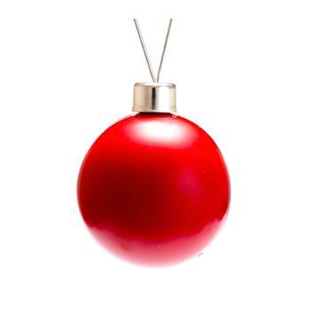 Large Shatter Resistant Clear Plastic Bauble With solid Colour Back