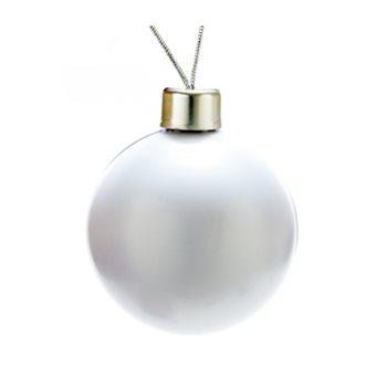 Large Shatter Resistant Clear Plastic Bauble With solid Colour Back